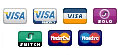 We accept a range of credit cards